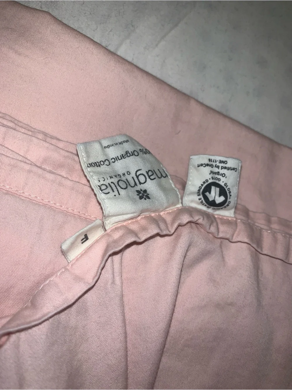 Magnolia Pale Pink Blush Organic Cotton Sheet